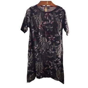 Gudrun Sjoden Black and Red Floral Midi Dress Medium